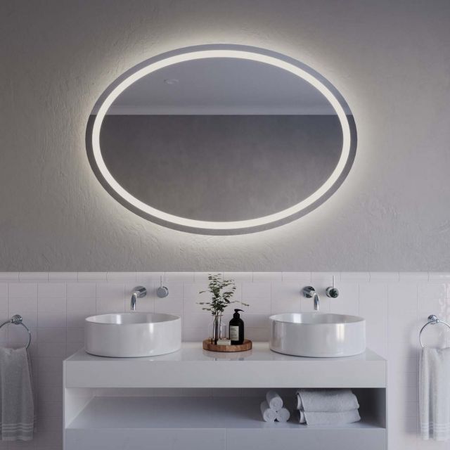 Ovaler Spiegel mit LED-Beleuchtung A33