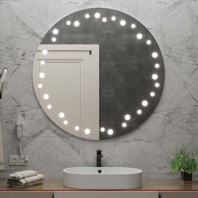 Runder Spiegel mit LED-Beleuchtung C10 Premium